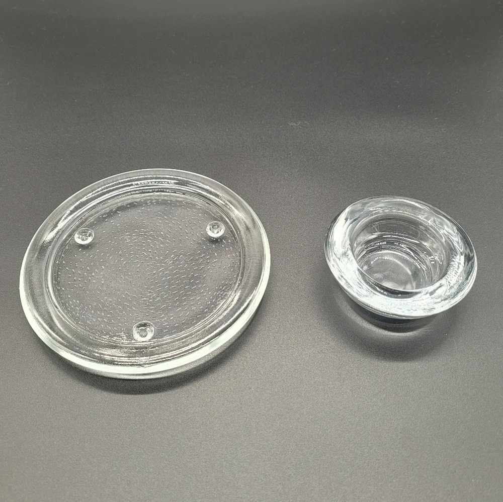 Clear Glass Round Candle Liner & Clear Glass Tea Light Candle Holder​​​